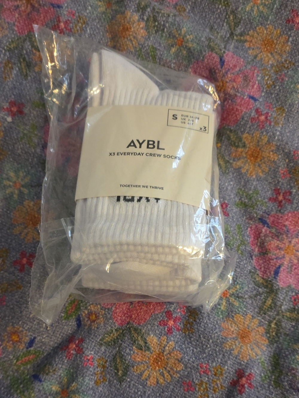 AYBL White Athletic Crew Socks - 3 Pack